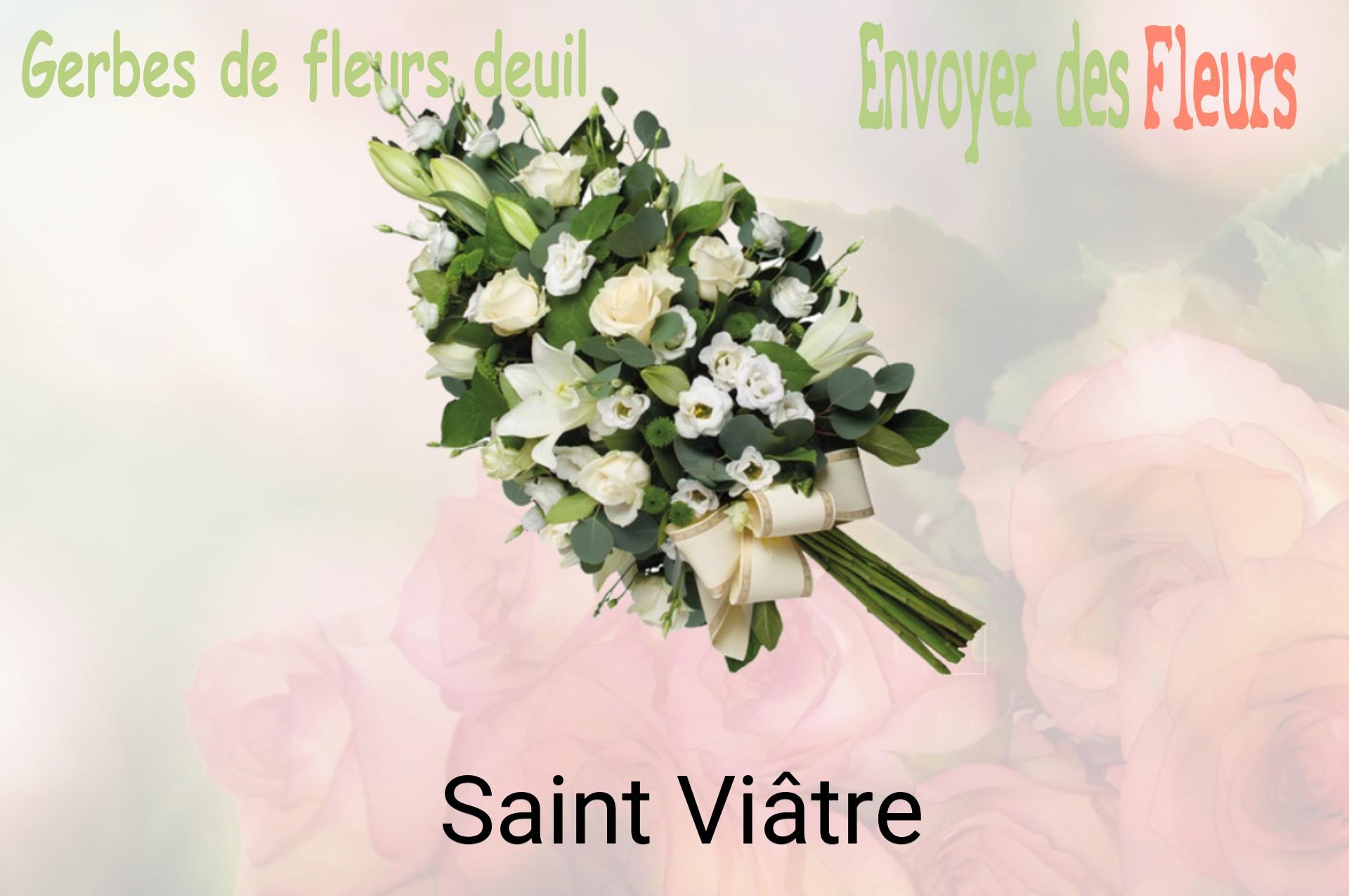 Gerbe de fleurs de deuil livrée à Saint-Viâtre